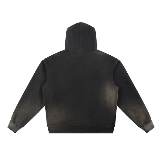 Sun Fade Frayed Fleece Hoodie