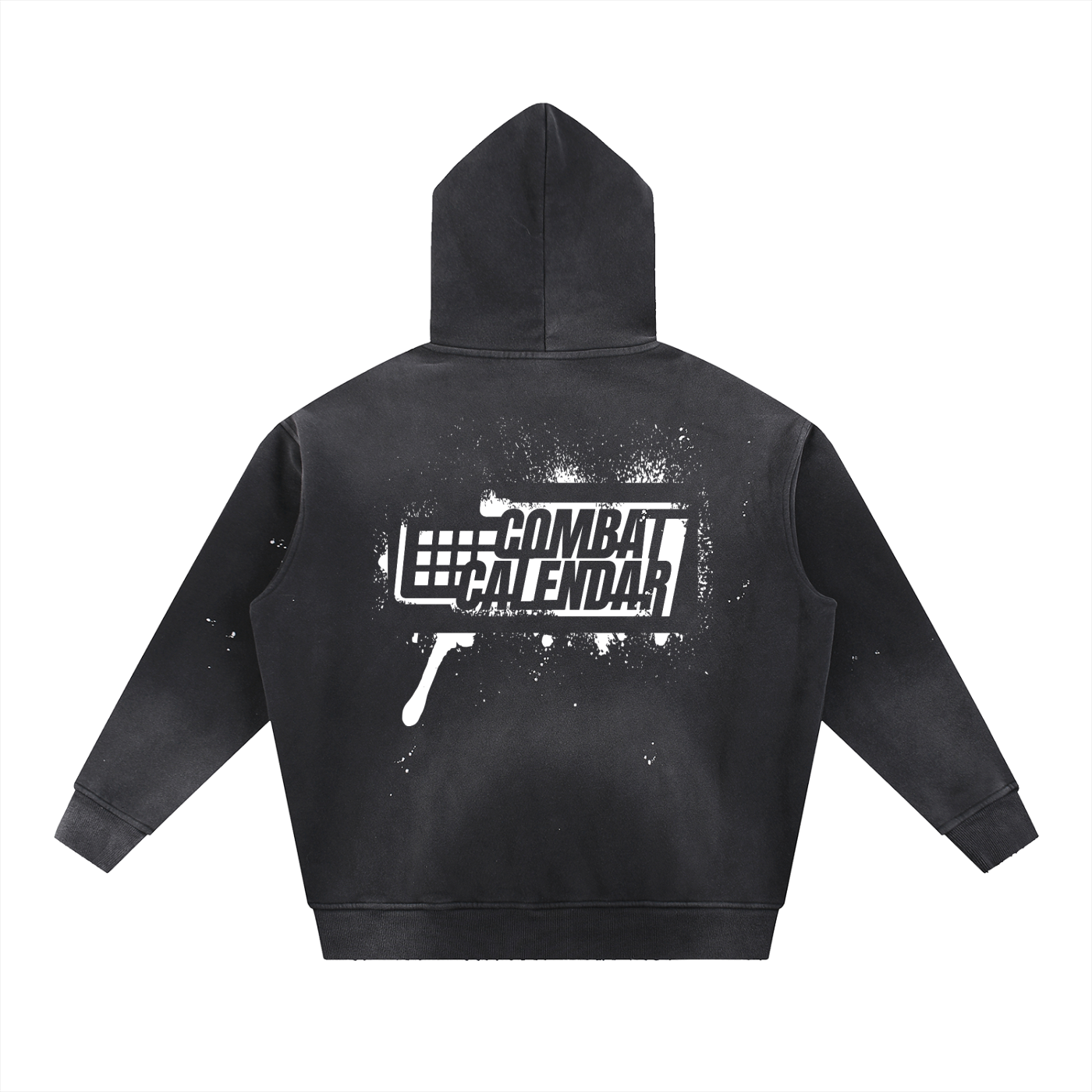 Vintage Washed Frayed Fleece Hoodie