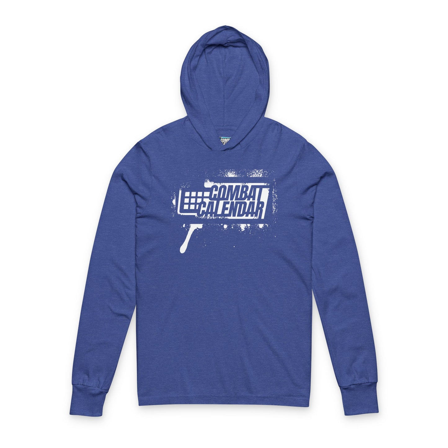 White Stencil Unisex Hooded Long Sleeve Tee