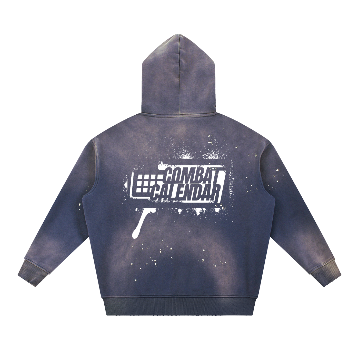 Vintage Washed Frayed Fleece Hoodie