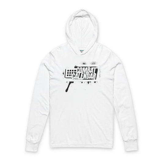 Black Stencil Unisex Hooded Long Sleeve Tee