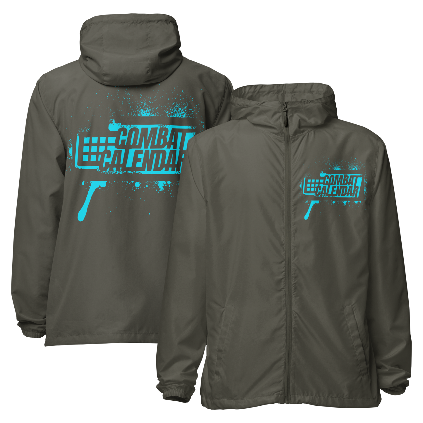 Combat Blue Stencil Unisex Windbreaker