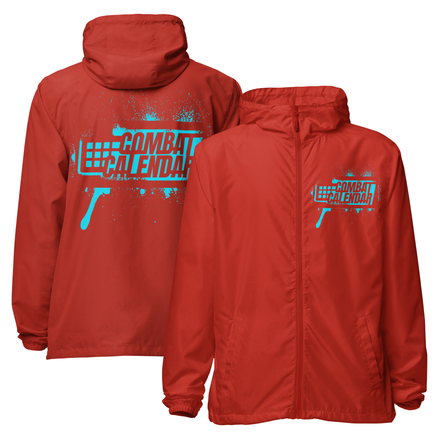 Combat Blue Stencil Unisex Windbreaker